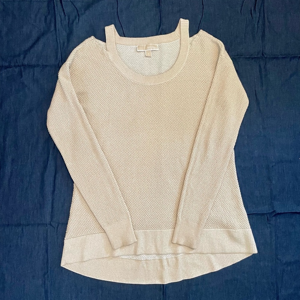 Michael Kors Cream Shimmering sweater, Medium